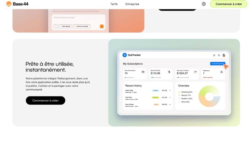 Test - transformer une idée en application complète via un prompt IA