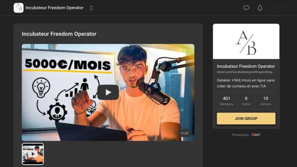 Freedom Operator est un programme pour générer des revenus en ligne sans créer leur propre contenu