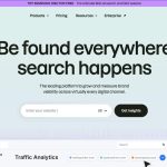 Semrush Avis 2026 : Test Complet, Prix et Comparatif Honnête Page d’accueil de Semrush avec outil d’analyse de trafic et de visibilité SEO